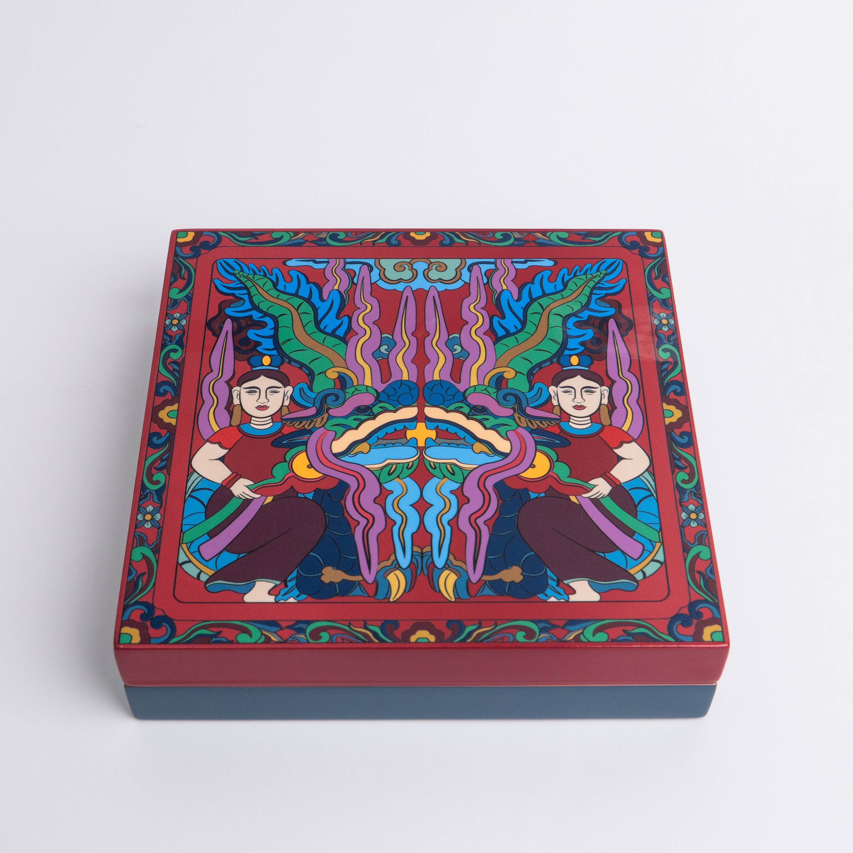 Hộp sơn mài Long Tiên Chi Mộng