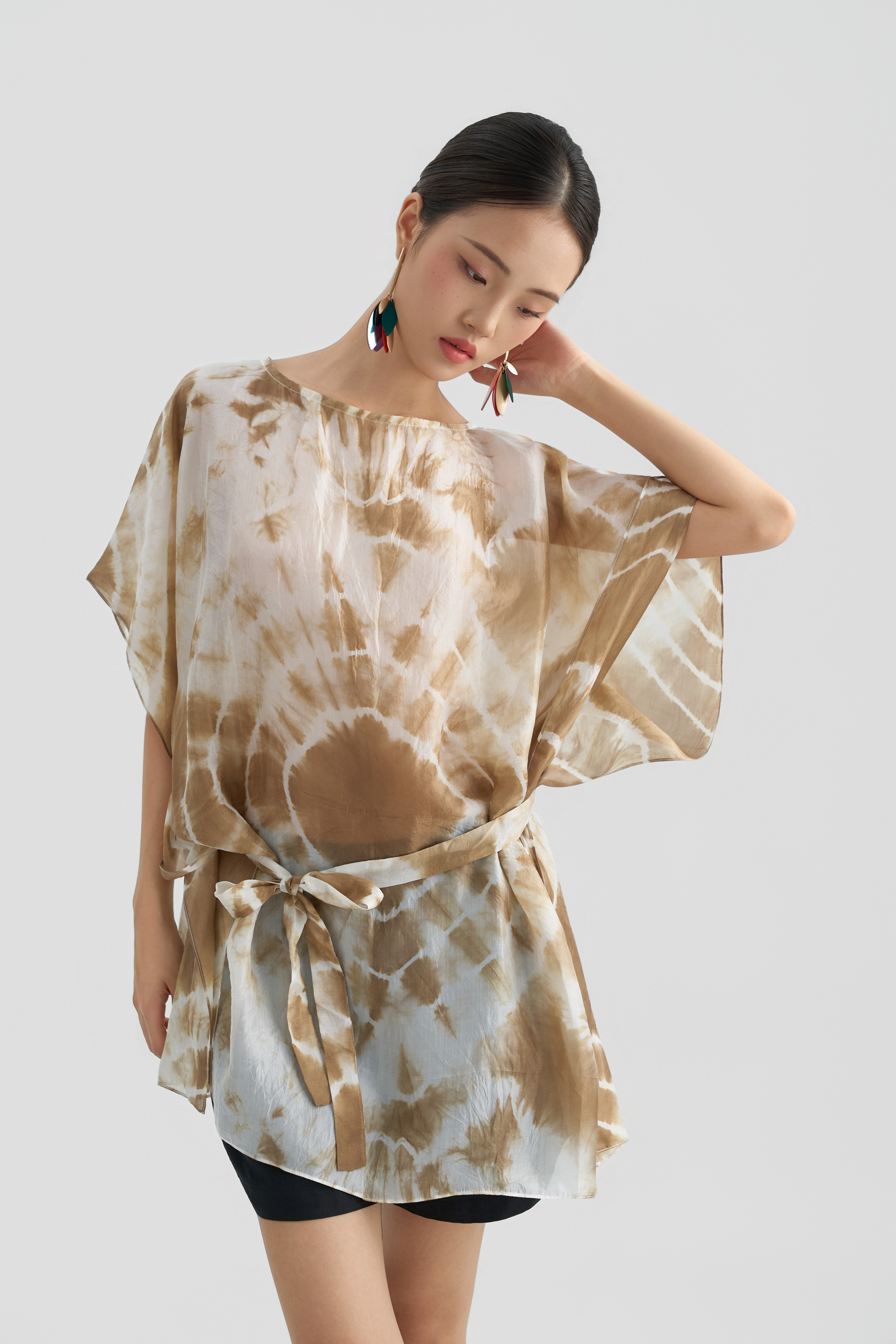 Áo Lụa Windy/ Nâu nhạt