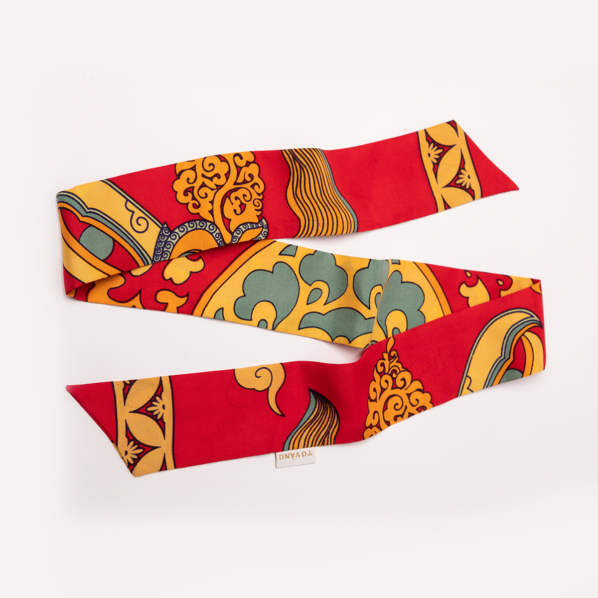 Khăn lụa Twilly Cát Phụng Tường Vân/ Đỏ