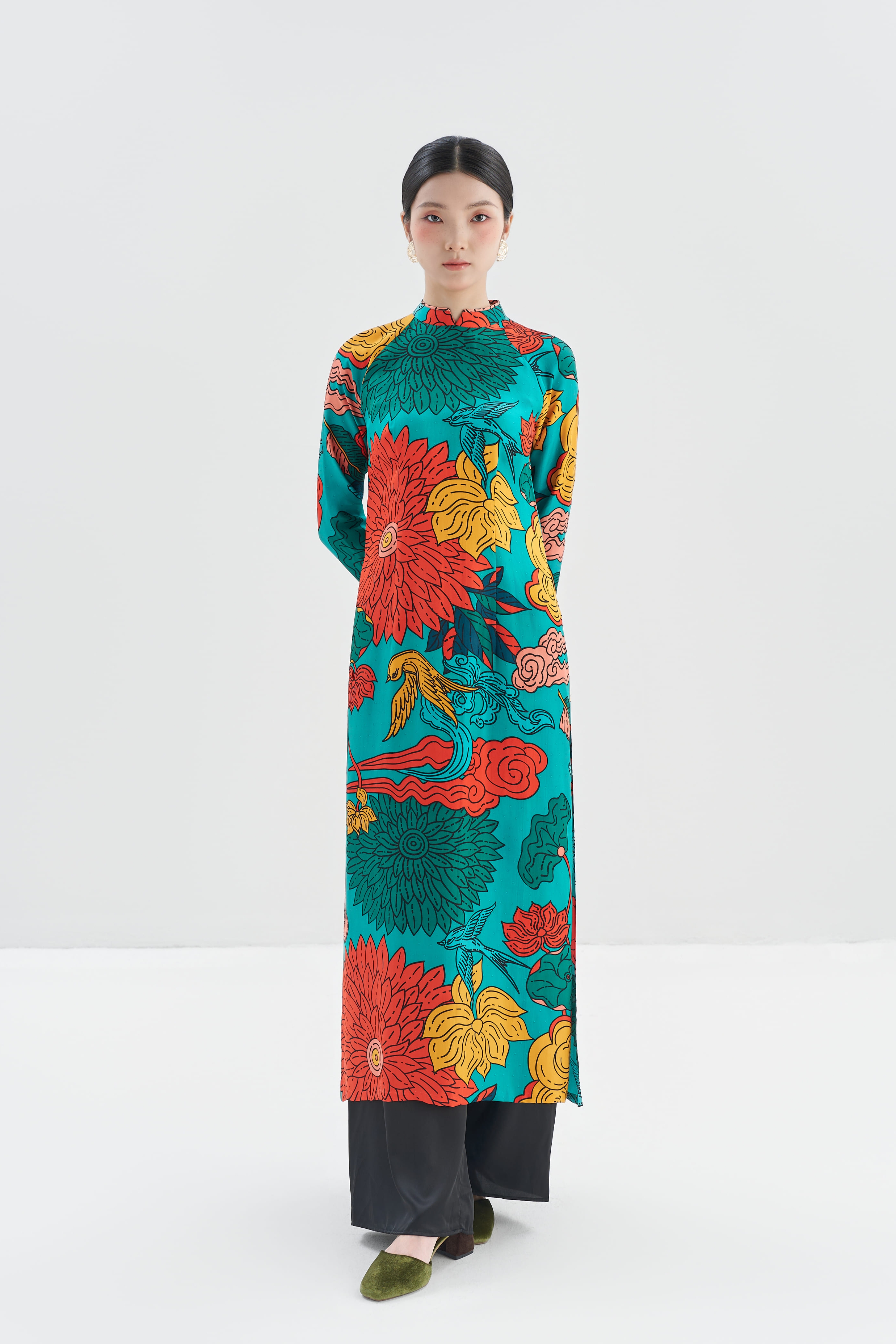 Áo dài lụa Hạnh Phúc