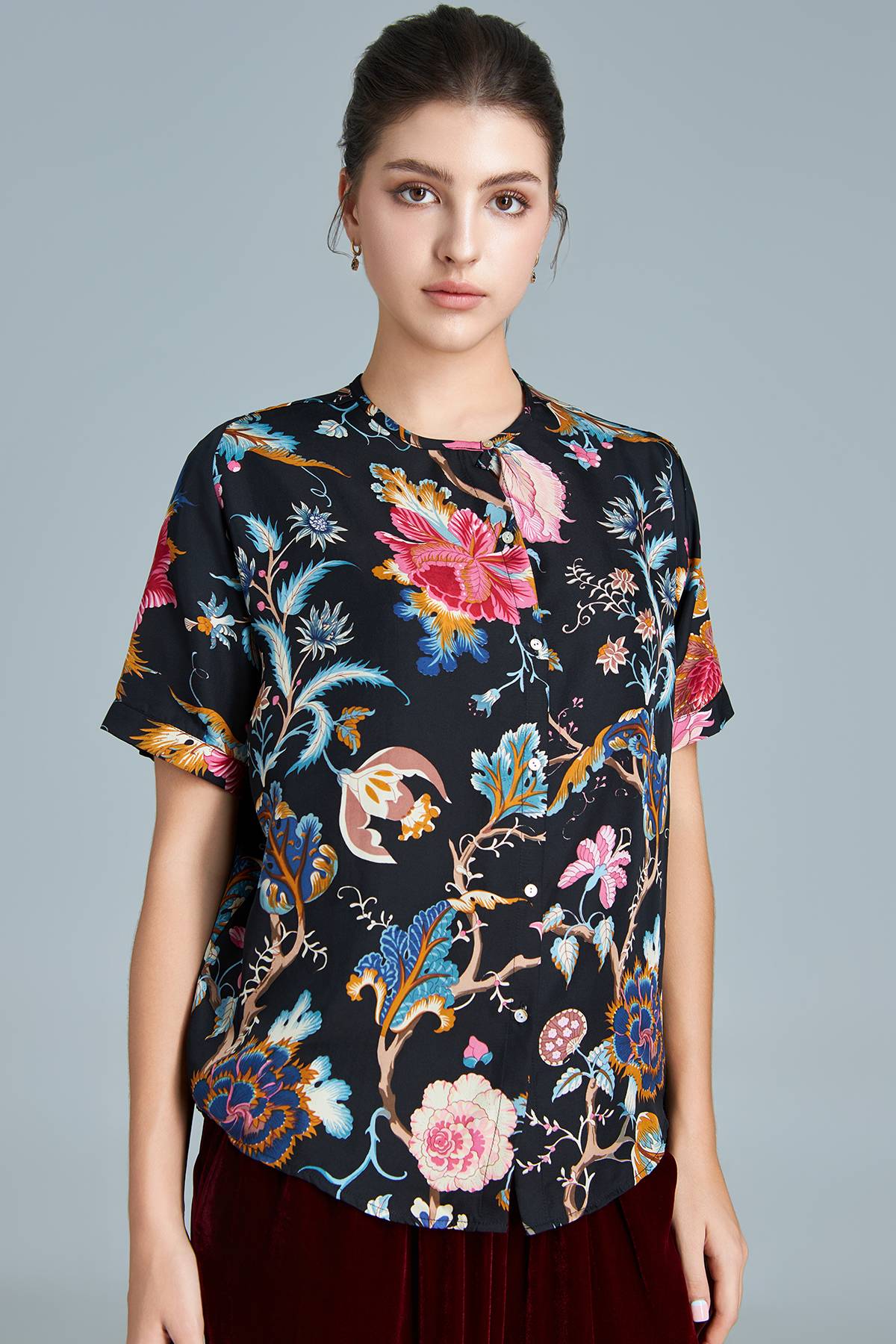 Áo lụa Myra/ Hoa dây đen