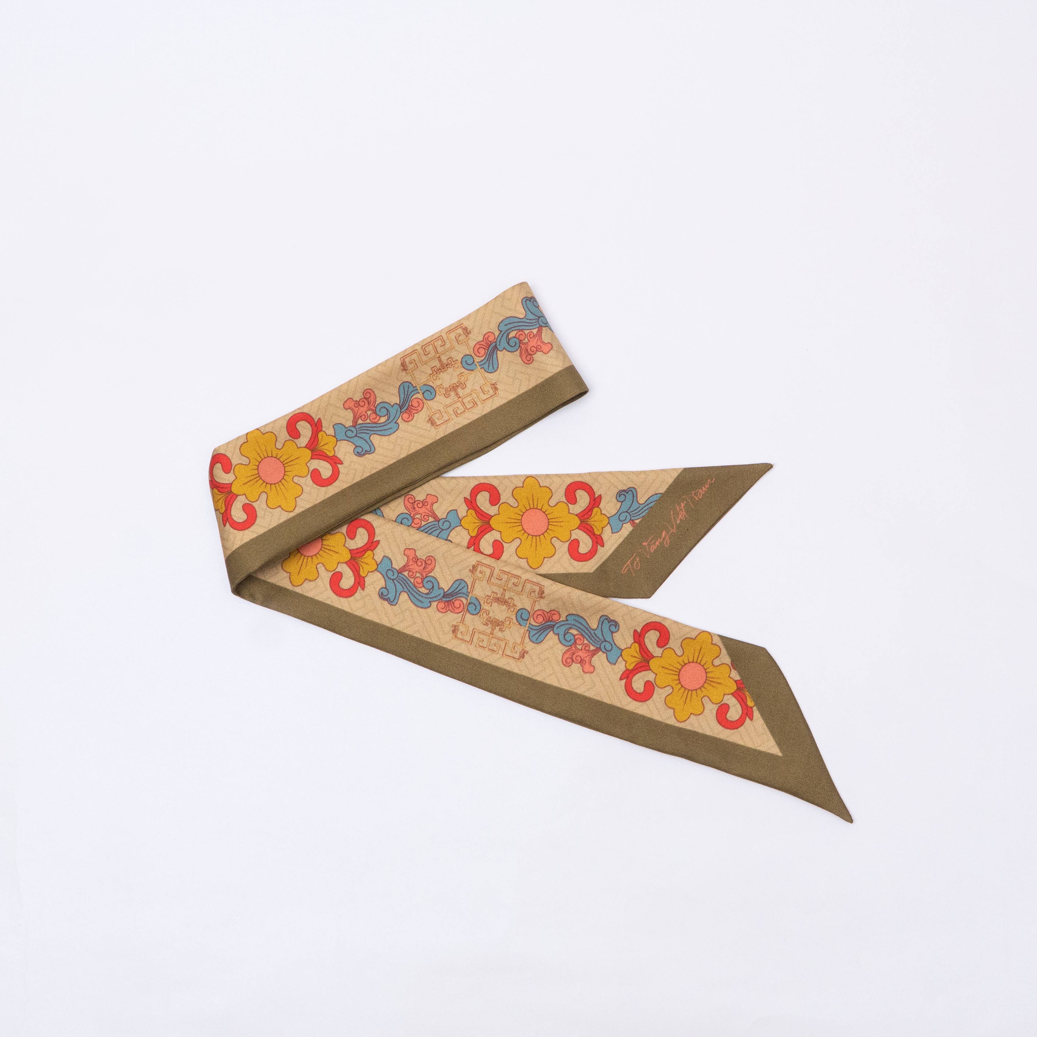 Khăn lụa Twilly Phật Thủ Tường An/ Rêu