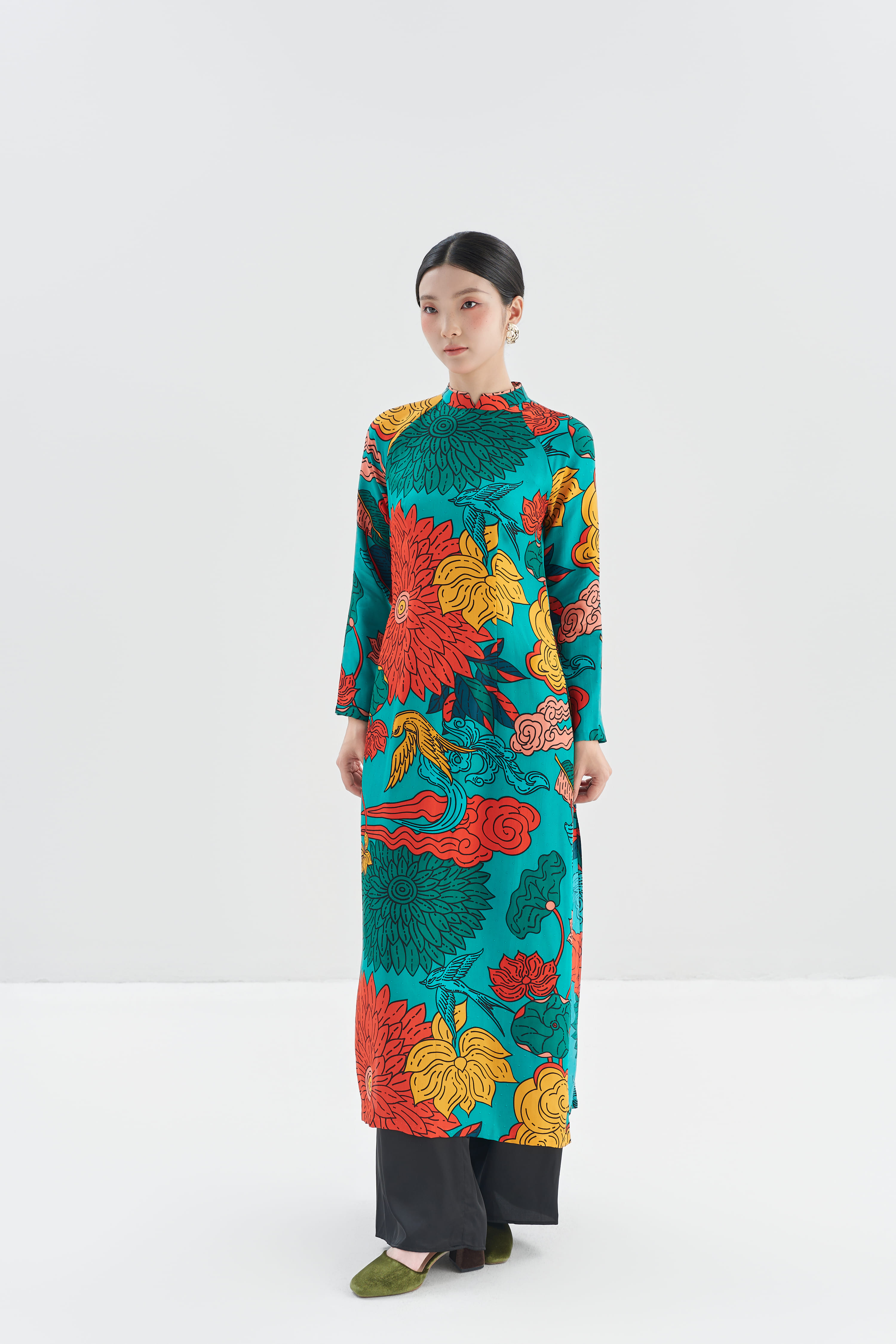 Áo dài lụa Hạnh Phúc