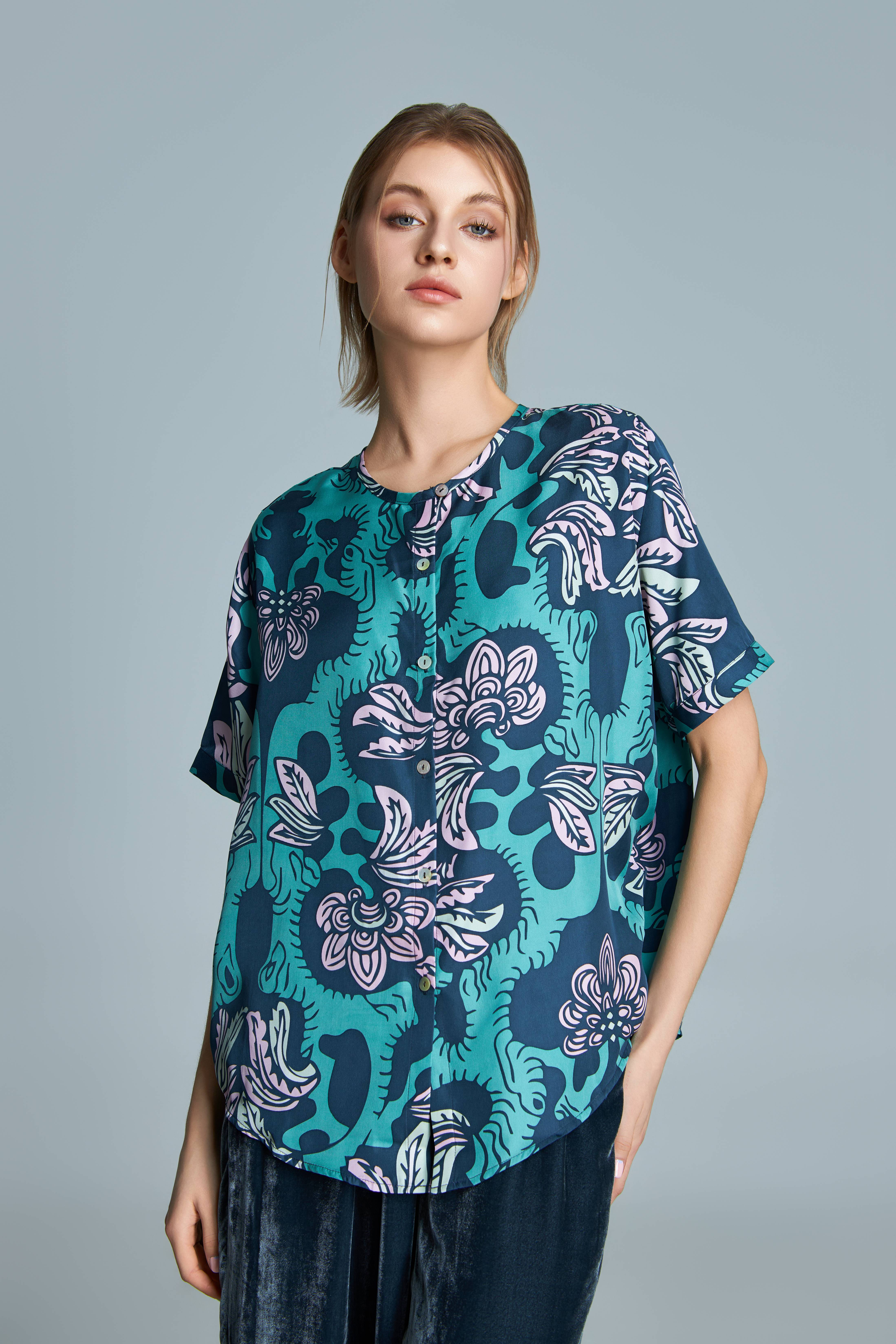 Áo lụa Myra/ Vườn Thanh Xuân/ Xanh Hồng