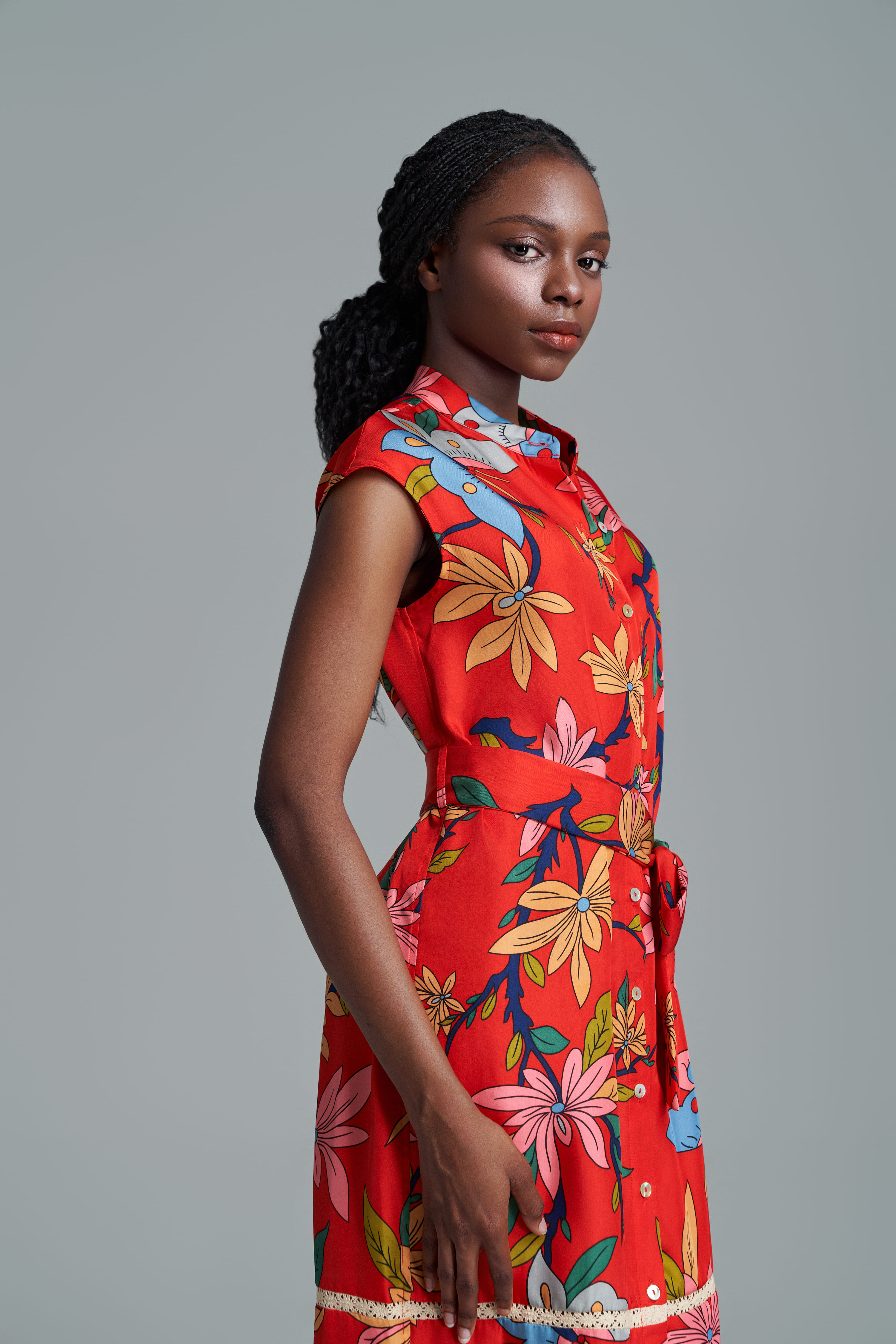 Váy lụa Rosalyne/ Hồ Điệp/ Đỏ