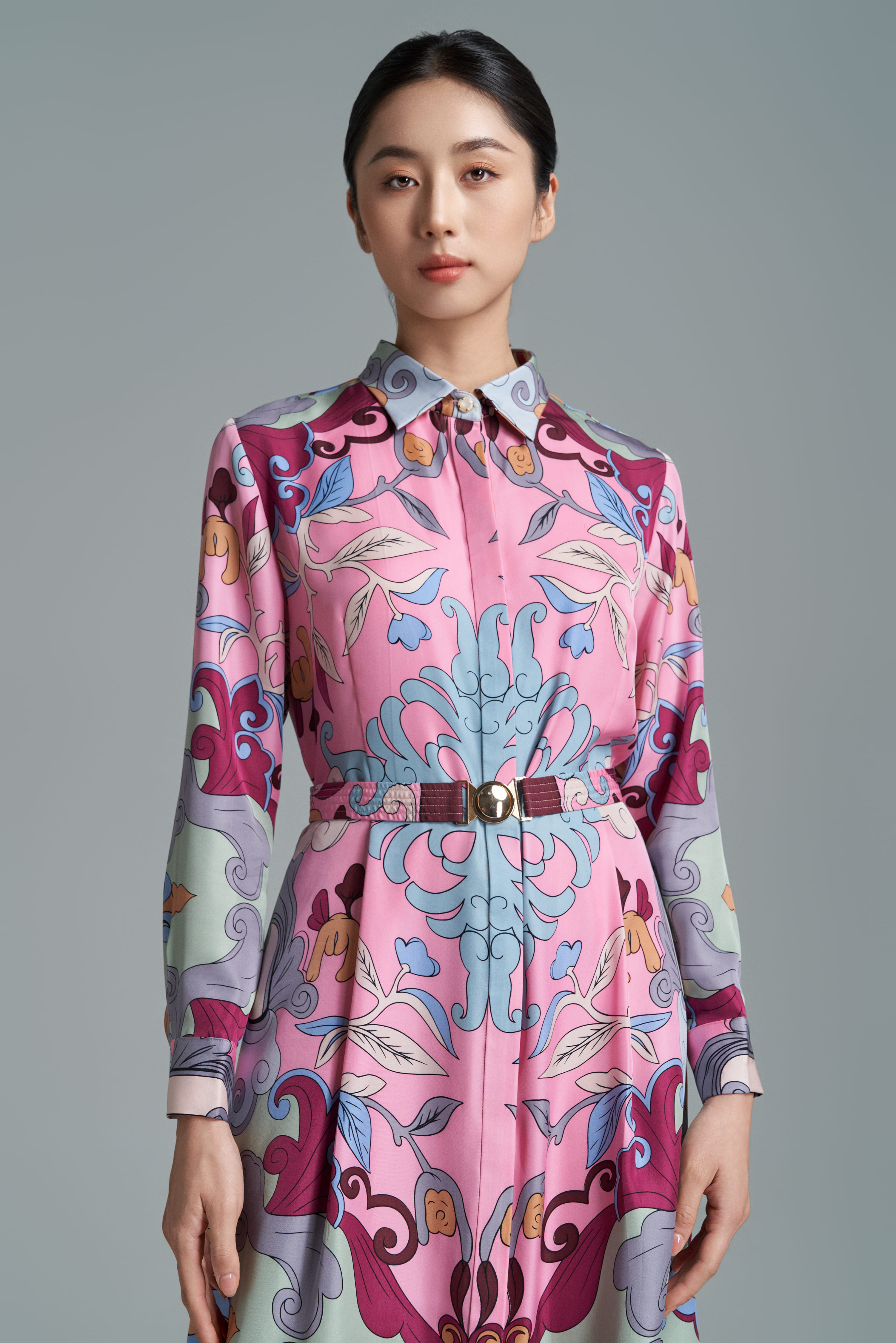 Váy lụa Amber/ Phật Thủ Hương Duyên/ Hồng