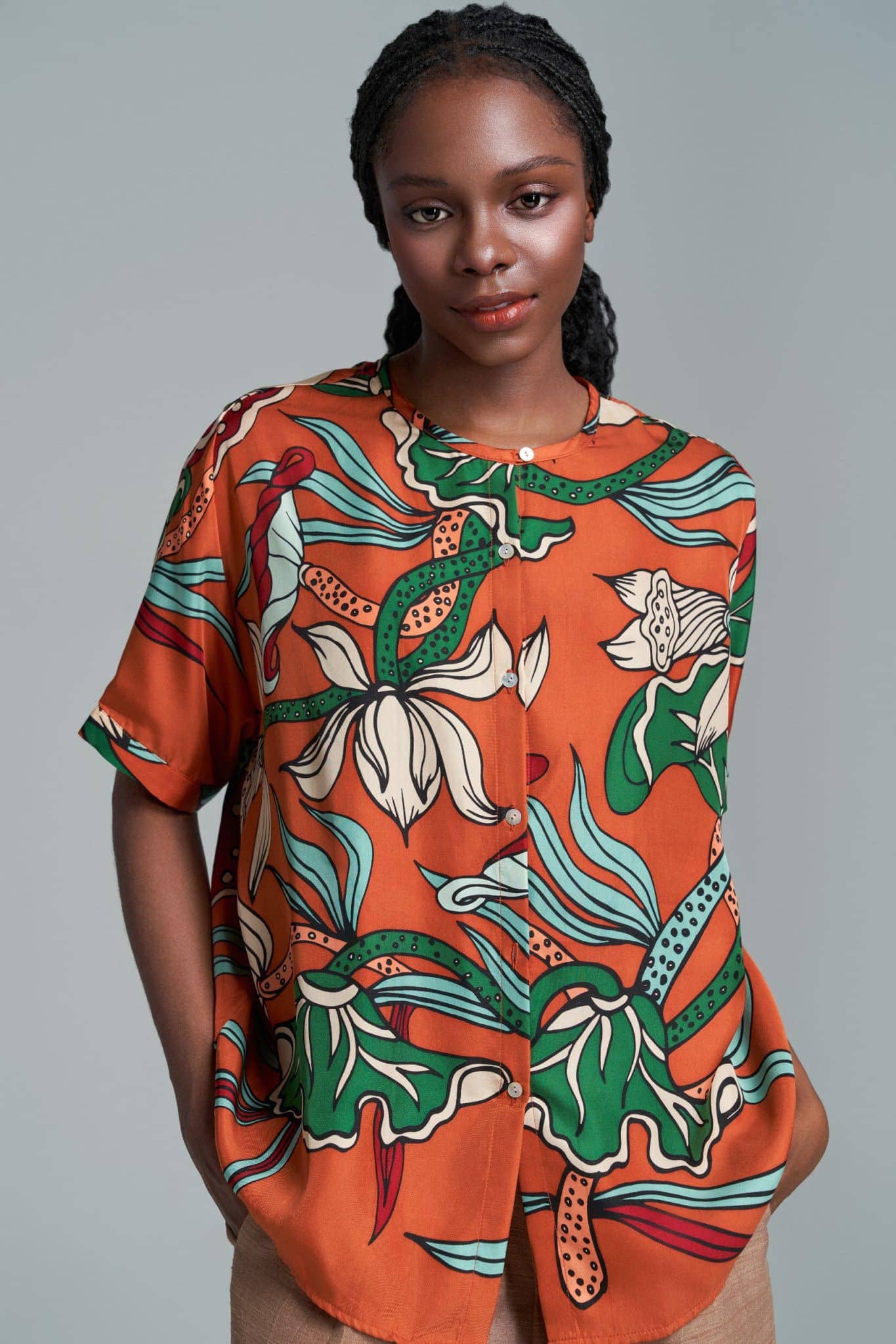 Áo lụa Myra/ Liên Hoa Vũ/ Cam