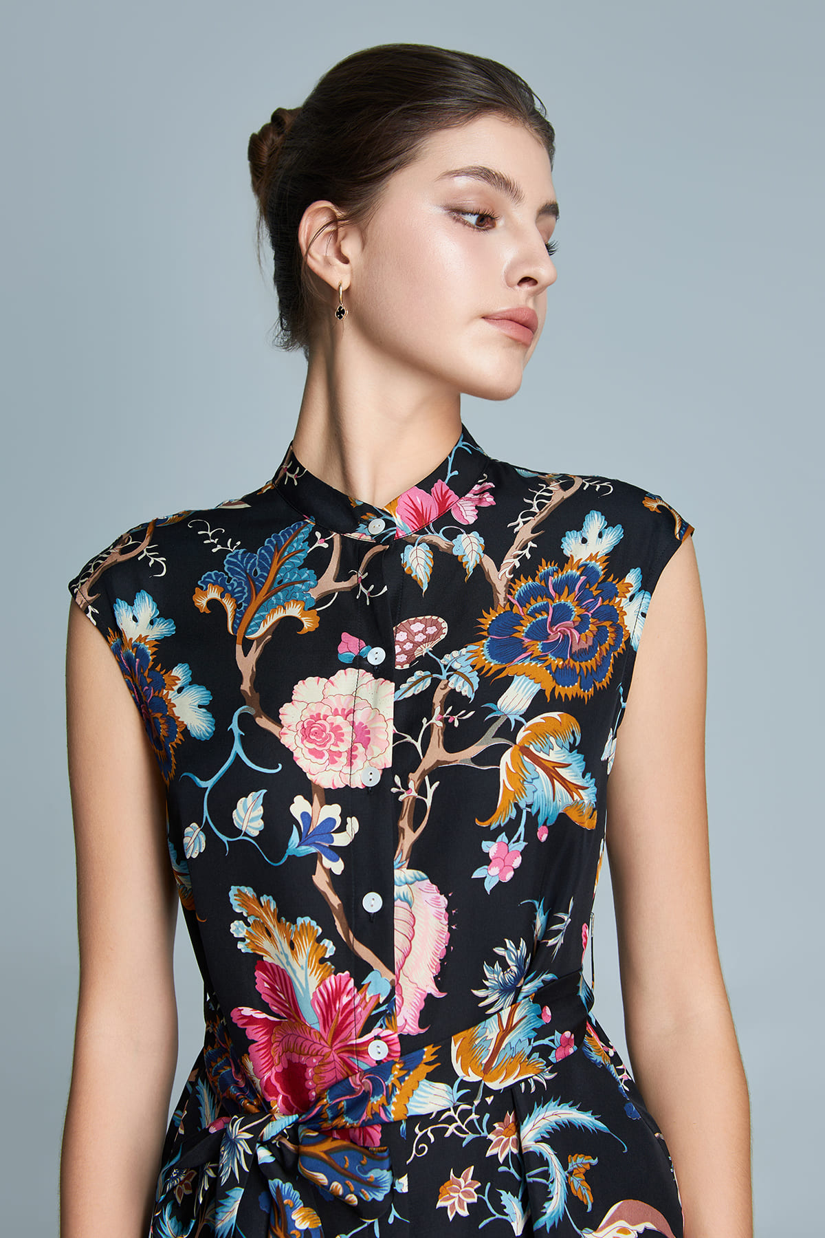 Váy lụa Rosalyne/ Hoa dây đen