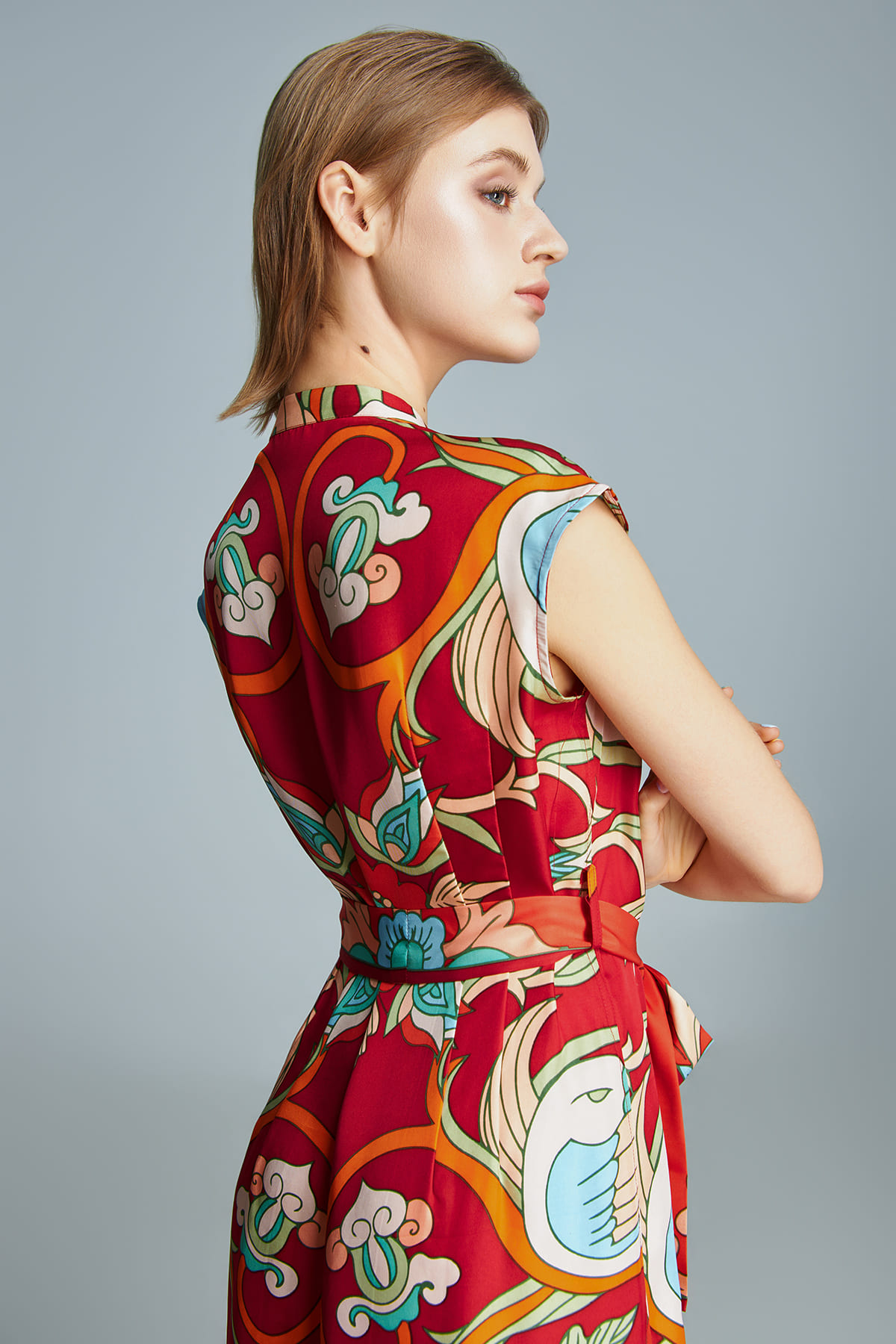 Váy lụa Rosalyne/ Phượng Điểu/ Đỏ