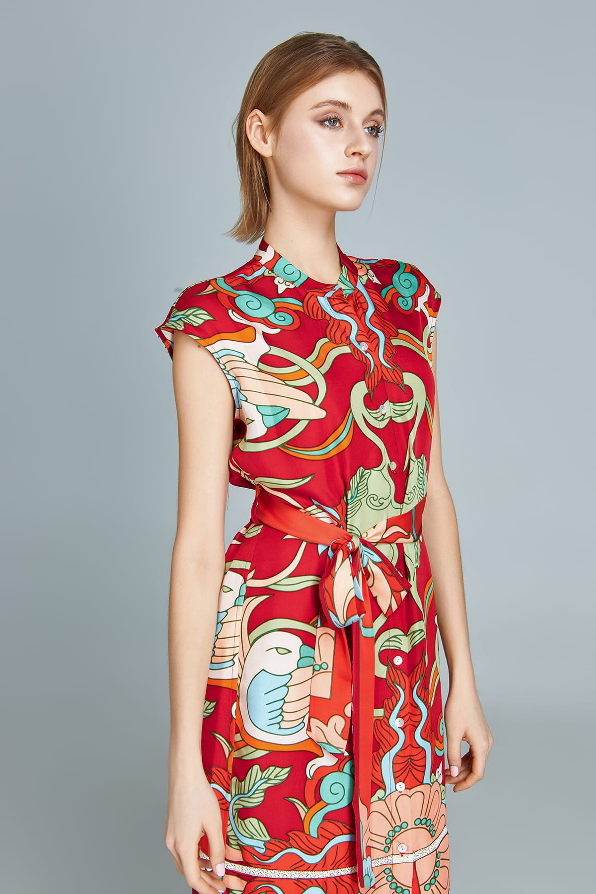 Váy lụa Rosalyne/ Phượng Điểu/ Đỏ